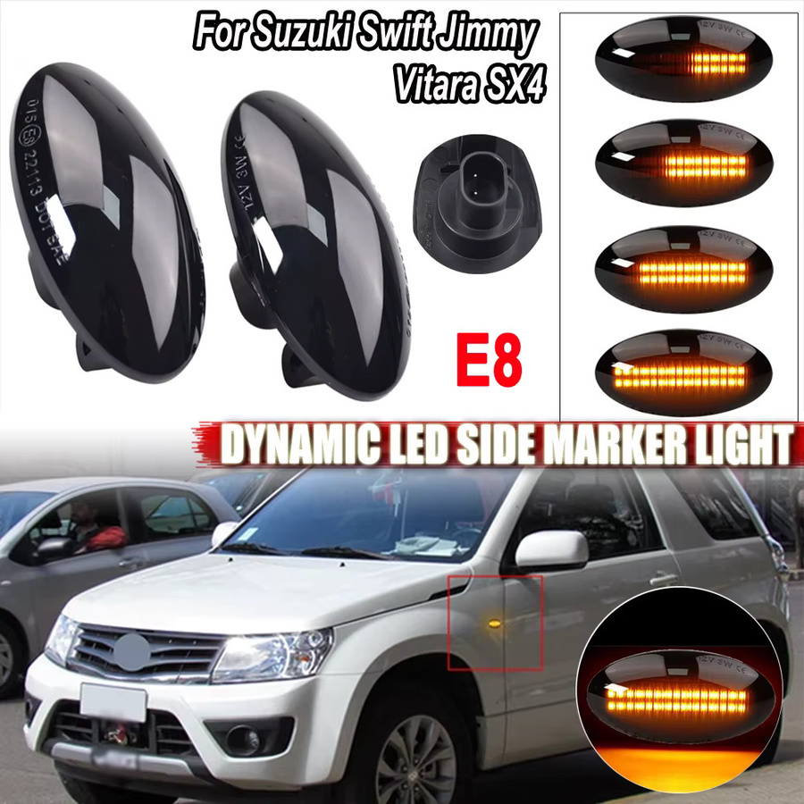 Malcayang 2 Stück dynamische LED-Seitenmarkierungsblinker für Suzuki Swift Jimmy SX4 Grand Vitara XL7 IGNIS Splash Alt Apv Arena - Bild 2
