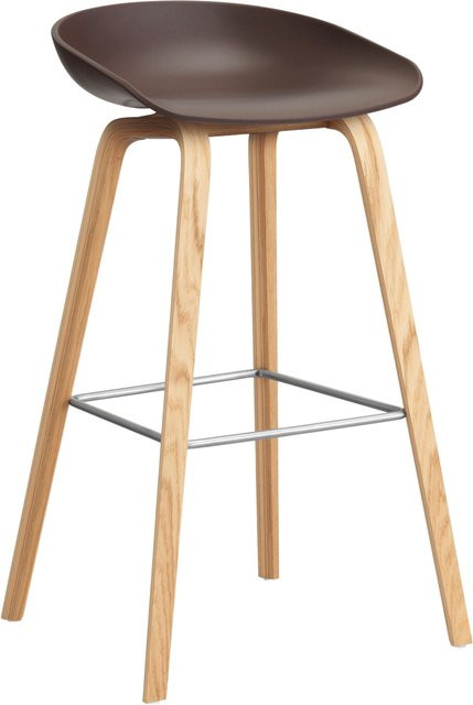 HAY About A Stool AAS 32 Hocker in Purple mit Eichenholz und Walnussholz sowie Polypropylen - Bild 1