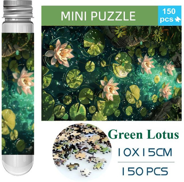MaxRenard Grüner Lotus Puzzle, 150-teiliges Set, Familienspiel - Bild 1