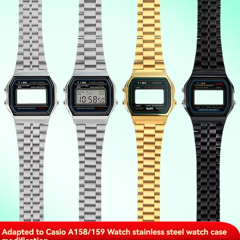 Casio Uhrenarmband-Set Edelstahl, Silber/Schwarz/Gold - Bild 2