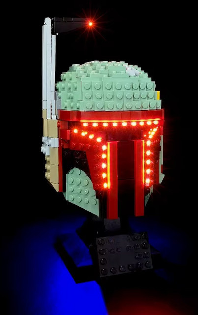 LYBMTWF LED-Beleuchtungsset für Lego 75277 Boba Fett Helmmodell in Grau und Multicolour mit SMD-Leuchten - Bild 1