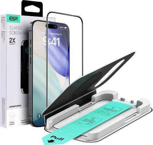 ESR UltraFit Displayschutzglas für Apple iPhone 17 Air, Gehärtetes Glas, Schwarz - Bild 1