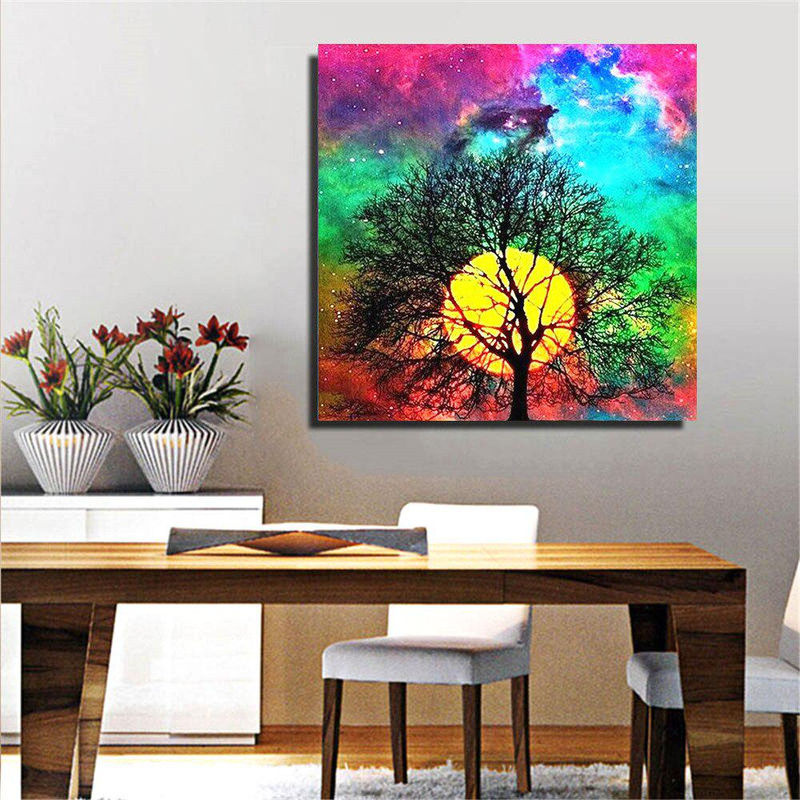 FIYO Diamond Painting Set Landschaft Baum Motiv Rund Mehrfarbig B/B/H: 30 x 30 x 30 cm - Bild 2