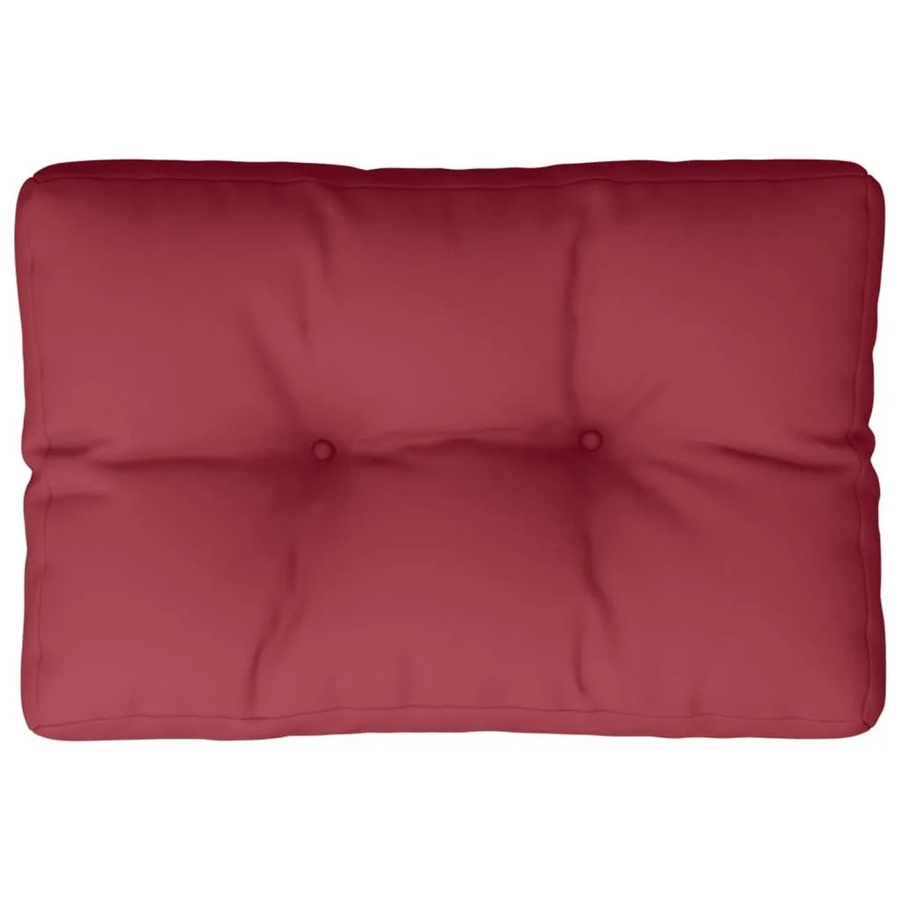 vidaXL Palettenkissen Weinrot aus Polyester, wasserabweisend und UV-beständig, B/T/H: 50 x 40 x 12 cm - Bild 2