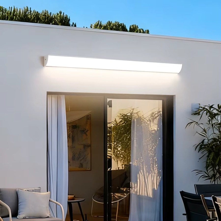 PARKSON Außenwandleuchte minimalistische LED Wandleuchte aus Aluminium mit Fernbedienung und Dimmfunktion IP65 Schwarz - Bild 3