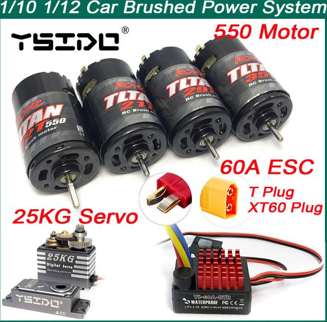 YSIDO RC Auto Bürstenmotor, Kombination für RC Crawler, RTR ESC, 25kg Servo - Bild 1