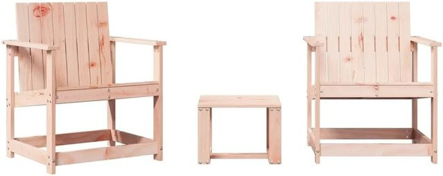 vidaXL 3-teiliges Garten-Lounge-Set aus Massivholz Douglasie in Braun mit Latten-Design - Bild 1