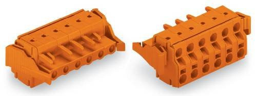 WAGO Buchsengehäuse-Kabel 231, 4 Polzahl, Rastermaß: 7.62 mm, Farbe: orange, 50 Stück, 231-2704/037-000 - Bild 1