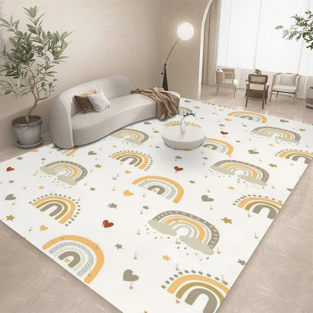 JGJG Flanellteppich Rainbow, rutschfeste und maschinenwaschbare Bodenmatte für Wohnzimmer und Schlafzimmer, B/B: 50 x 80 cm, mehrfarbig - Bild 1