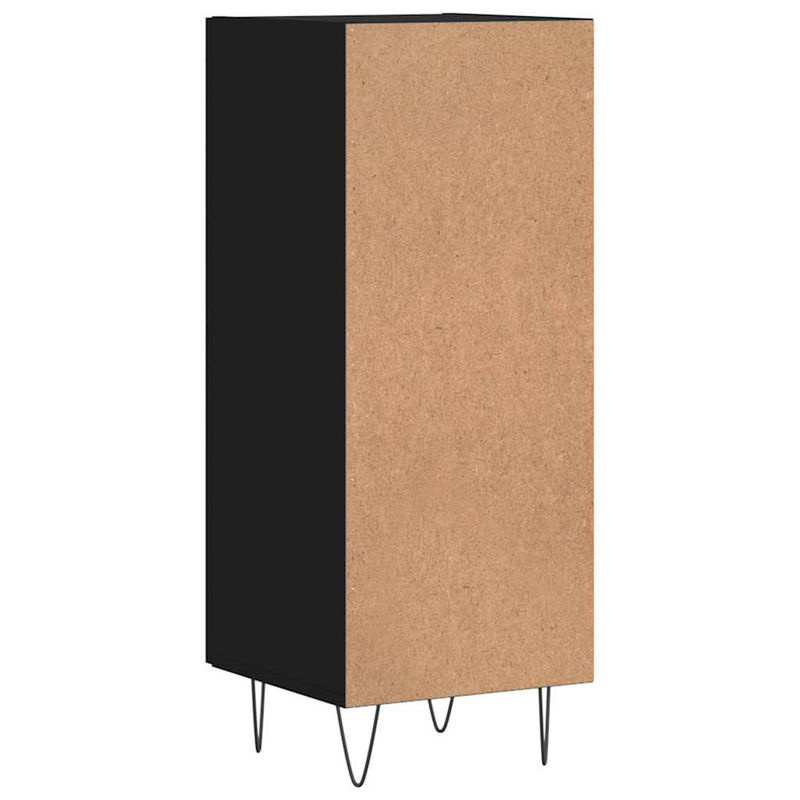 vidaXL Sideboard Schwarz aus Holzwerkstoff und Metall, klassisch, B/T/H: 34,5 x 34 x 90 cm - Bild 5