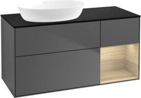 V&B Waschtischunterschrank Finion in Anthrazit, Breite: 120 cm, Tiefe: 50,1 cm, Höhe: 50,1 cm - Bild 1