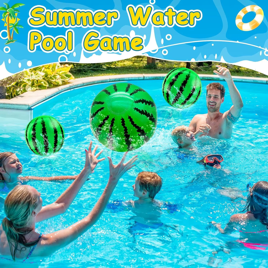 GSF Aufblasbare Wassermelonen-Strandbälle, Outdoor-Sommer-Wasserspielzeug - Bild 3