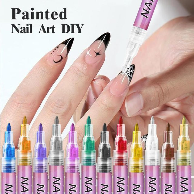 CHENJ Nagelkunst-Graffiti-Stift, 3D-Effekt, Unisex - Bild 1