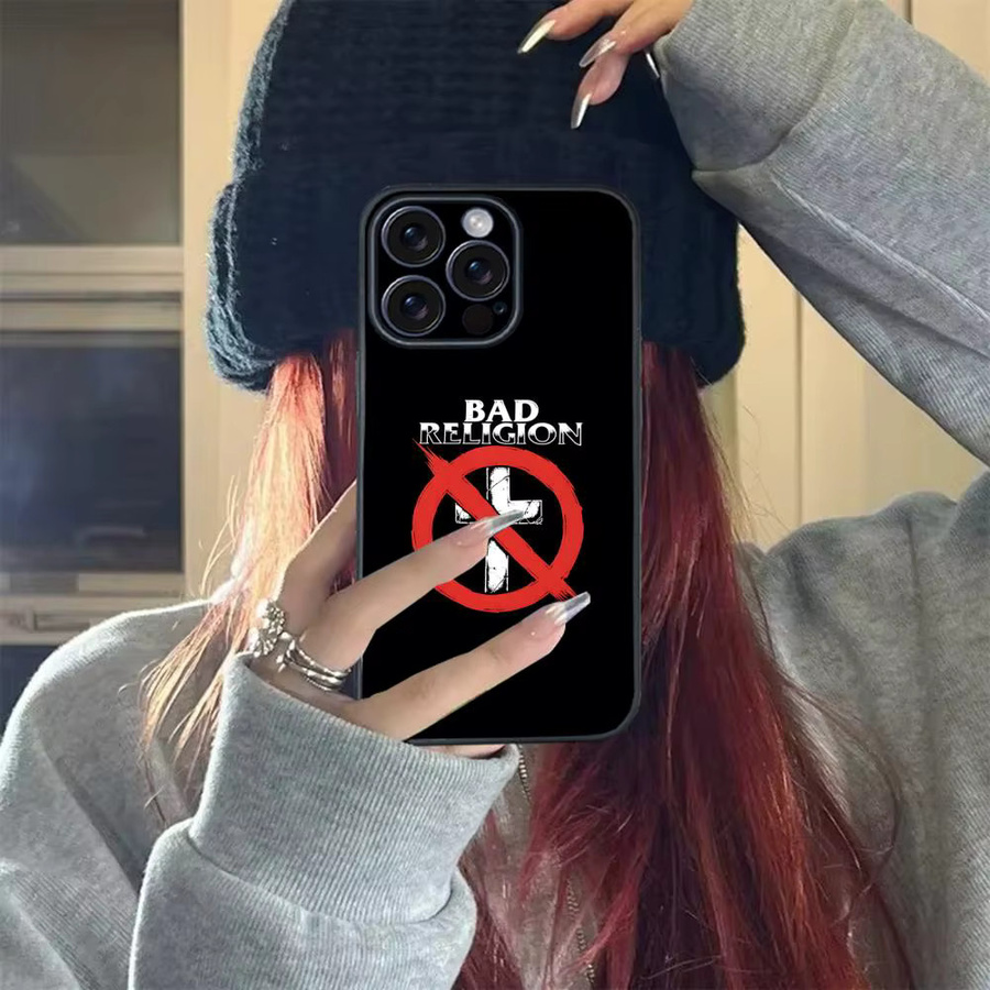 Handyhülle Bad Religion Punk Design für iPhone 17 Pro Max 16 15 14 13 Mini in Schwarz mit Satin Glänzend Finish - Bild 2