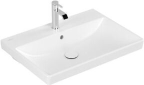 V&B Waschtisch AVENTO mit 1 Waschbecken, Überlauf, Farbe: Stone White, B: 65 cm, T: 47 cm - Bild 1