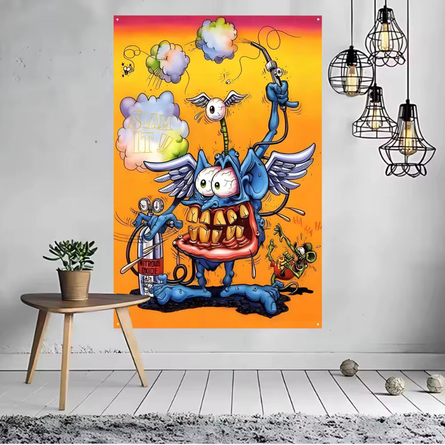 Fink Meine Garage Flaggen zur Innendekoration, Mehrfarbig, B: 90 cm, H: 60 cm - Bild 2