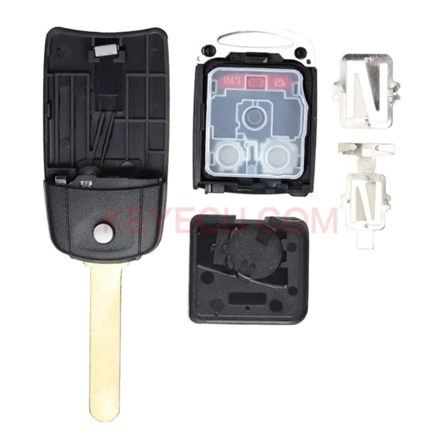 DIYKEY Klappbare Fernbedienung Autoschlüssel-Gehäuseabdeckung für Acura MDX RDX TSX TL ZDX, 3/4-Tasten, Schwarz - Bild 2