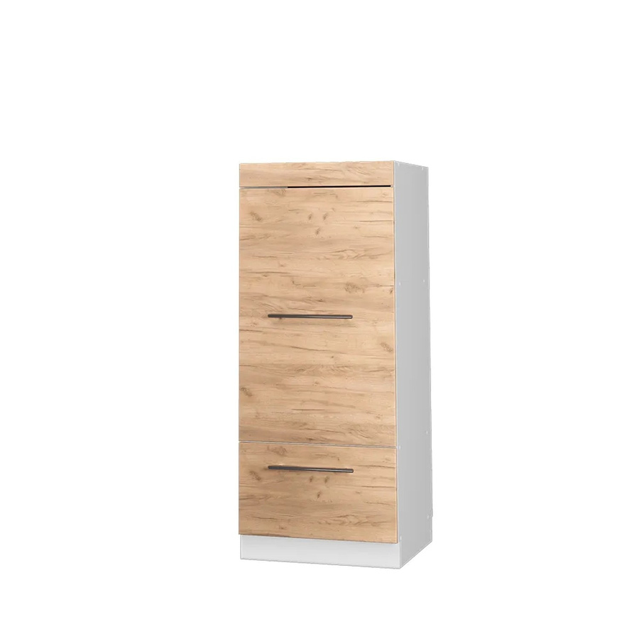 Vicco Mikrowellenschrank Fame-Line Küchenregal in Eiche Weiß mit Soft-Close-Türen, Breite: 60 cm, Höhe: 153,6 cm, Tiefe: 58 cm - Bild 2