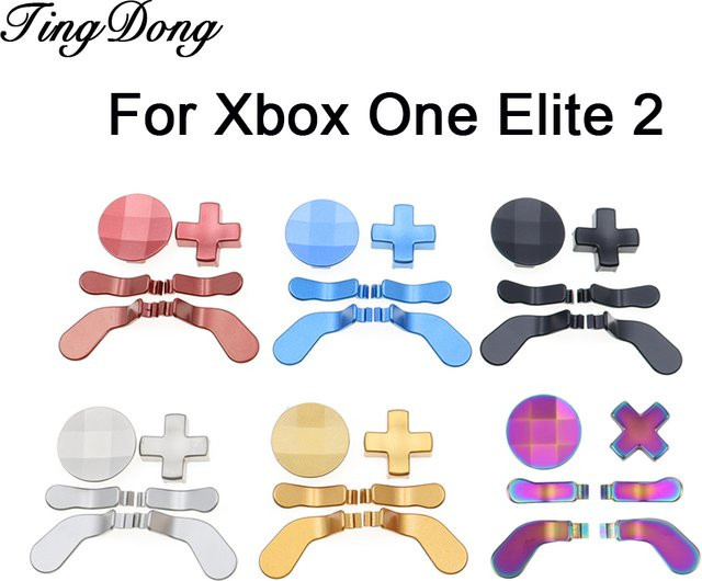 TingDong Metall D-Pad-Tasten und Trigger-Paddles in Rot für Xbox One Elite 2 Controller-Zubehör - Bild 1