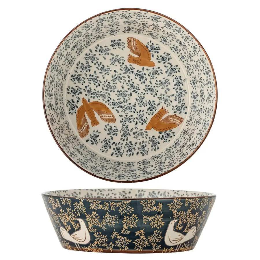 Bloomingville Keramikschale Hezha in Blau, Durchmesser: 28 cm - Bild 1