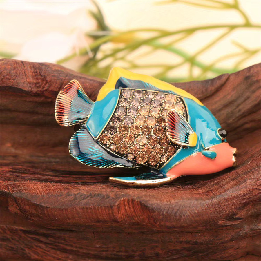 QATT Brosche, Clownfisch-Design, Bunt, Kristall, Unisex - Bild 5
