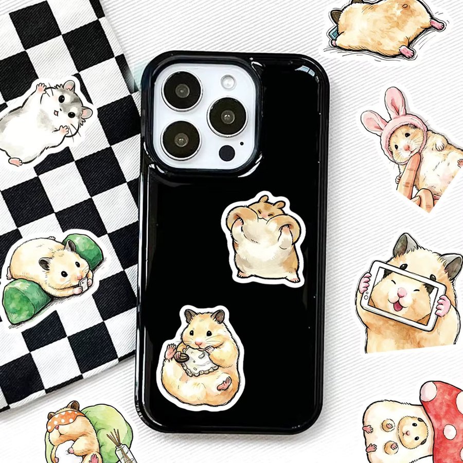 GOGOTU Aquarell-Hamster-Meme-Graffiti-Aufkleber, 50-teiliges Set, multicolor - Bild 2