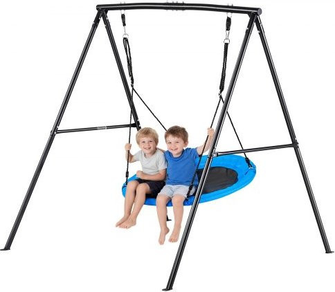 VEVOR Swing Set Outdoor 100 cm Saucer Swing Seat Black und Blue - Bild 1