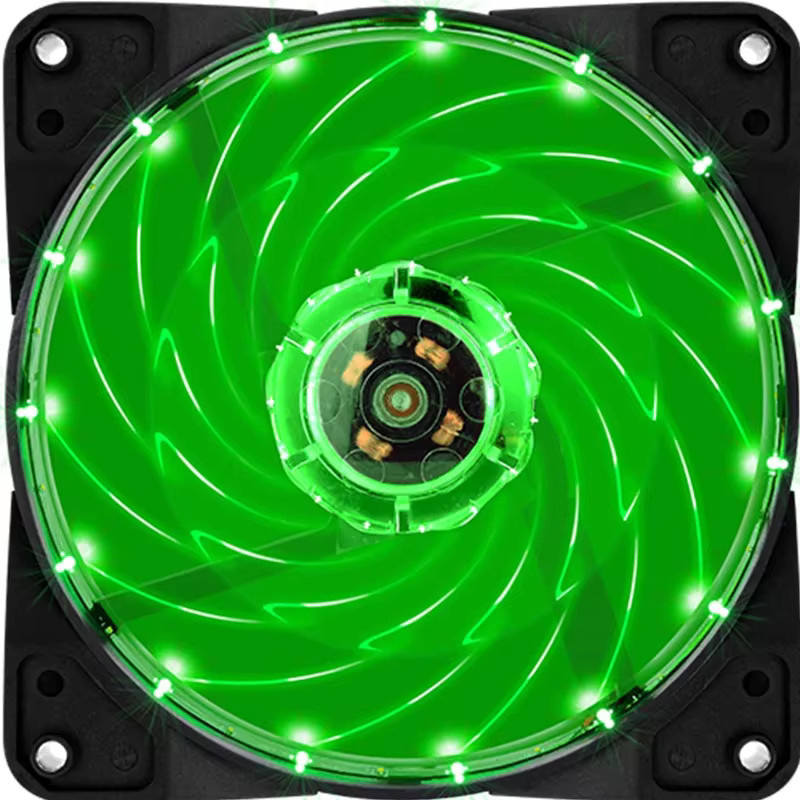TFDP Computer-PC-Gehäuselüfter mit 15 Multicolour LEDs, 120 mm, Silber - Bild 4