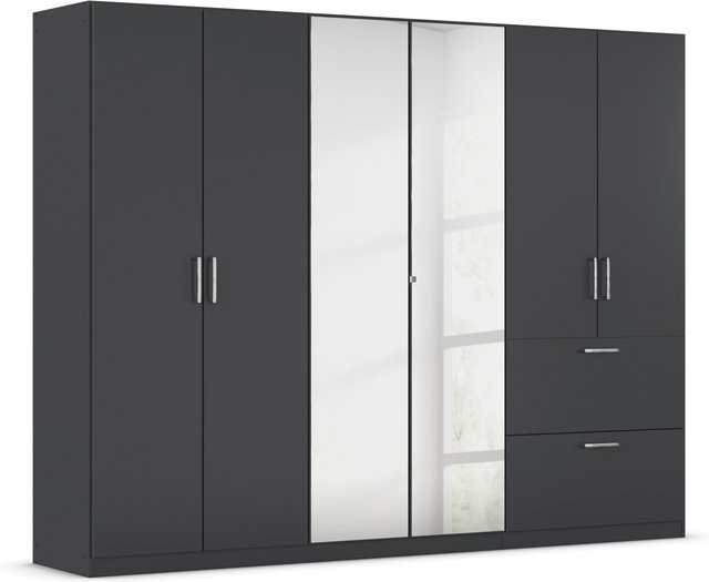 RAUCH BLUE Padua Drehtürenschrank in Graumetallic mit integrierten Schubladen, B: 271 cm, H: 210 cm - Bild 1