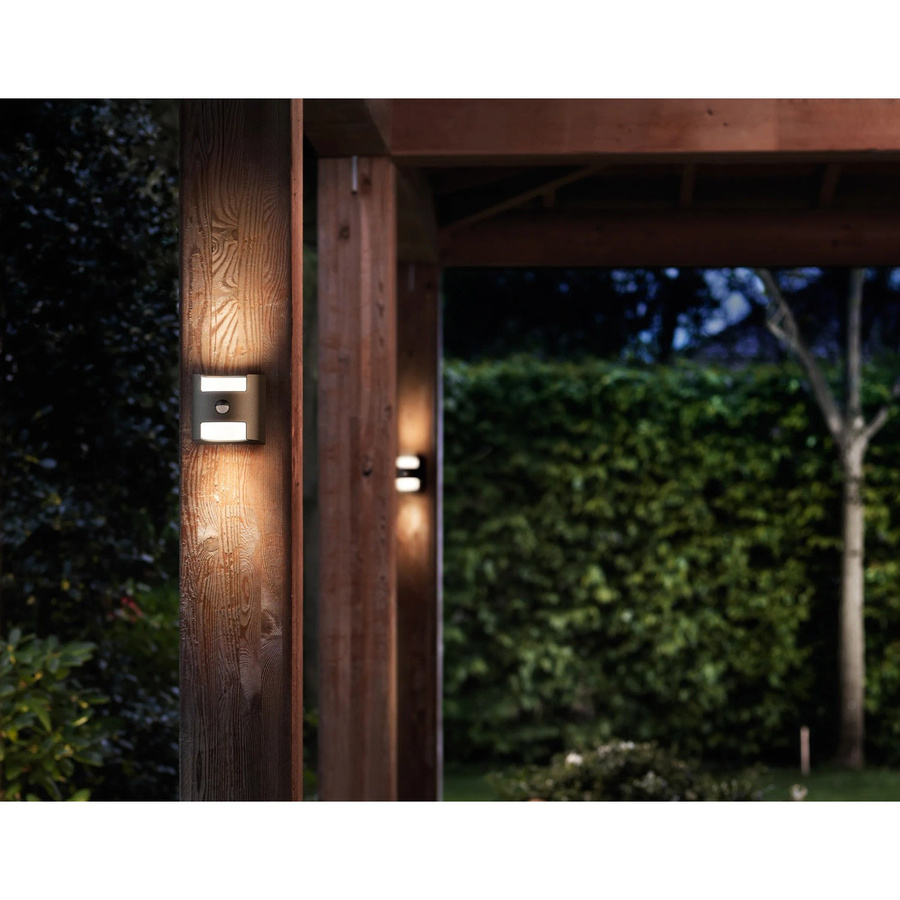 Philips LED-Außenwandleuchte Grass in Anthrazit mit Bewegungsmelder und Up-Down-Lichtfunktion aus Aluminiumguss - Bild 2