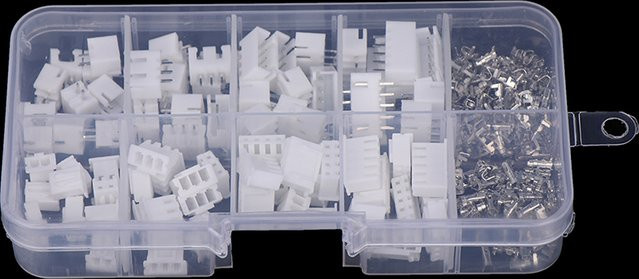 XH Terminal Kit JST Connector Set mit 2-Pin bis 5-Pin und 2,54mm Pitch in Weiß, 230 Stück pro Karton - Bild 1