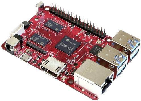 ODROID C4 Single Board Computer mit 4,0 GB RAM und 4 x 2,0 GHz in Rot - Bild 1