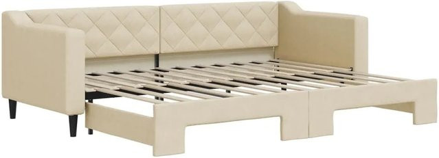 vidaXL Tagesbett ausziehbar in Beige mit Schublade und Polsterung B/T/H: 80 x 200 cm - Bild 1
