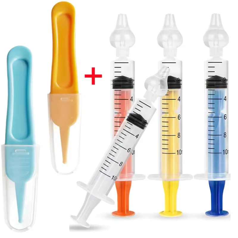 vvocci Baby-Nasensauger Set für Neugeborene und Kleinkinder mit Nasenreinigungspinzette und Spritze - Bild 1