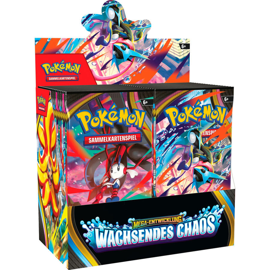 Pokémon-TCG Mega-Entwicklung Wachsendes Chaos, Booster Display, Sammelkarten - Bild 1