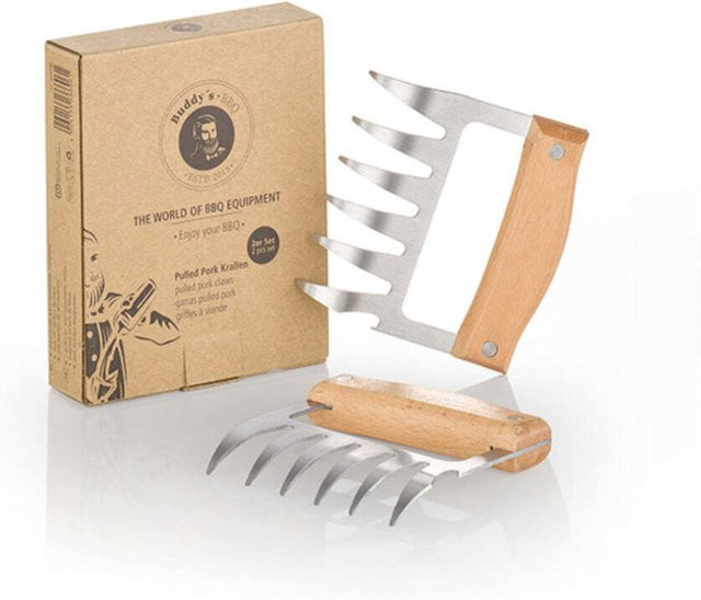 Buddy’s Bar Pulled Pork Krallen, 2er Set, Silber, L x B x H: 11 x 11 x 2 cm - Bild 1