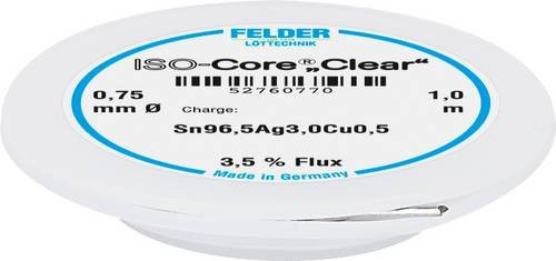 Felder ISO-Core Clear SAC305 Lötzinn Spule Sn96,5Ag3Cu0,5 Durchmesser: 0,75 mm - Bild 1