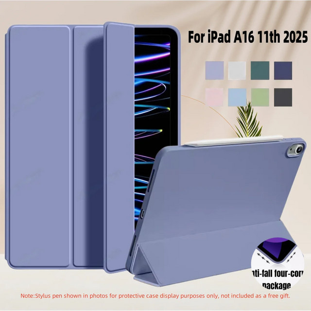 Smart Cover Tablet-Hülle für Apple iPad Pro, Air, Mini und iPad 10. Generation in Lila mit PU Flip-Stand und TPU Schutz - Bild 1
