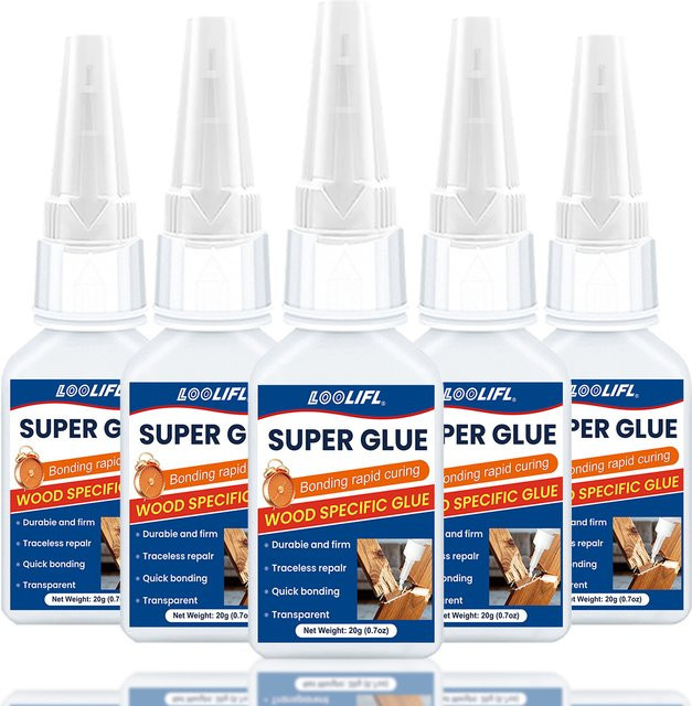 LOOLIFL Superkleber für Holz, schnell aushärtend und stark haftend, transparent - Bild 1