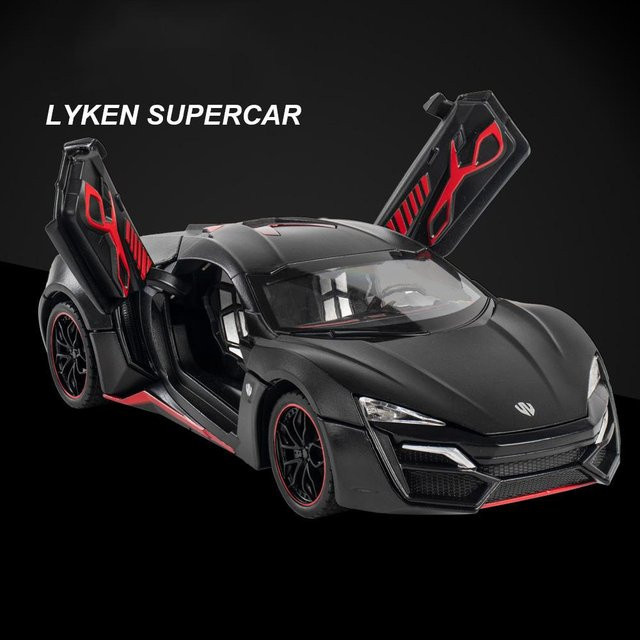 Linyi toy car Lykan Automodell Spielzeug, 1:24, mit Licht und Sound, ab 14 Jahren - Bild 1