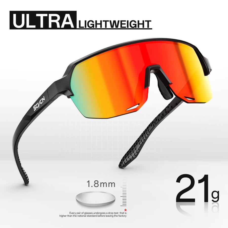 SCVCN Sportsonnenbrille Kinder, Vollrand, Kunststoff - Bild 5