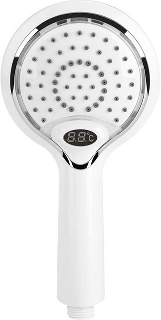 Handheld Badezimmer Duschkopf mit digitalem Temperaturdisplay und 3-Farben LED in Weiß Matt von TOMTOP JMS - Bild 1