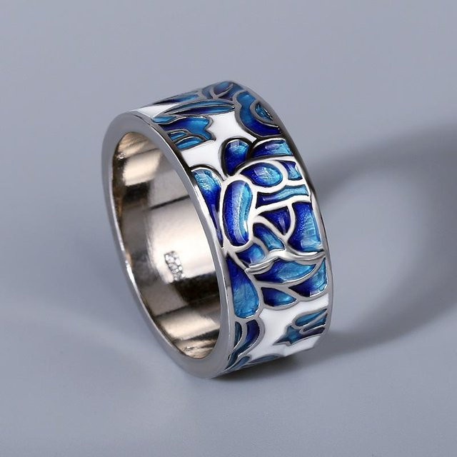 YIRAN Ring Messing, Schwarz, Damen - Bild 1