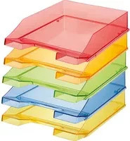 HAN Briefablage KLASSIK aus Kunststoff in Orange Transparent, B: 34,8 cm, T: 25,5 cm, H: 6,5 cm - Bild 1