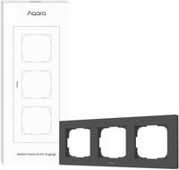 Aqara Switch Frame H2 EU Einbaurahmen für 3-Gang Schalter in Grau - Bild 1