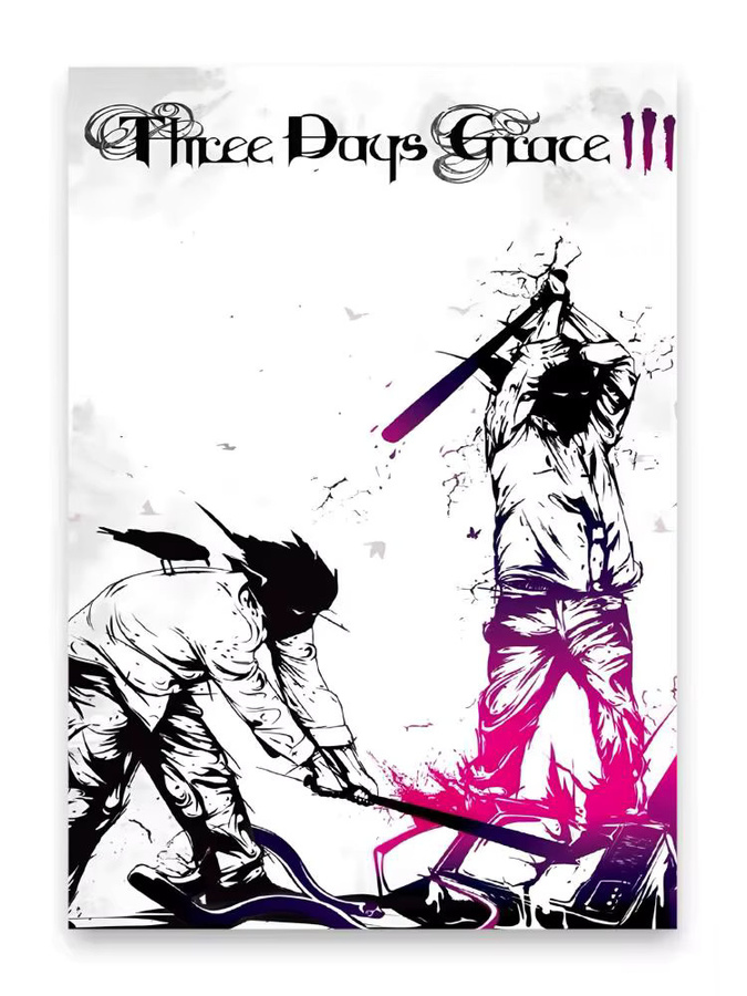 T-Three D-days Grace Poster Moderne Wandkunst als abstrakter Wandaufkleber in Schwarz und Mehrfarbig aus Papier - Bild 7