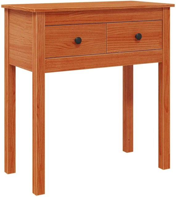 vidaXL Konsolentisch aus massivem Kiefernholz in Braun, B/T/H: 70 x 35 x 75 cm - Bild 1
