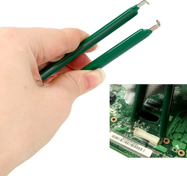 DIYWORK IC Chip Extractor U Typ DIP Kapselung Extraktionswerkzeug für ROM Extraktion und Reparatur in Grün - Bild 1