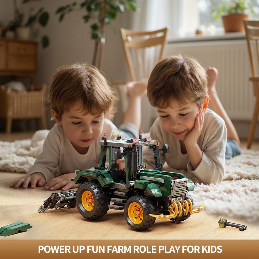YCOLE Bauernhoftraktor Bausteine 1204 Stück Spielzeugset 3-6 Jahre - Bild 2