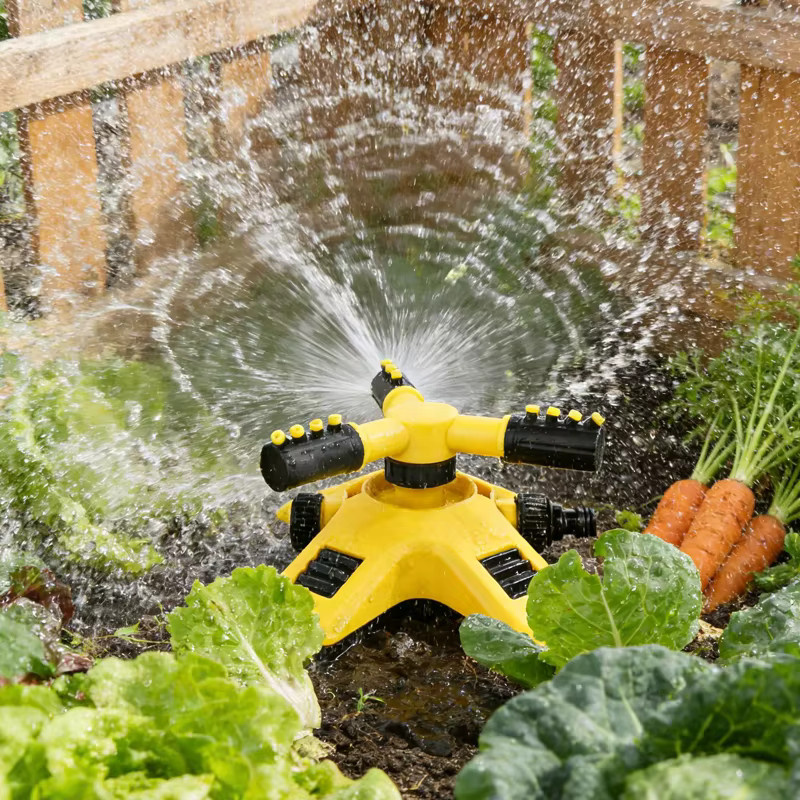 FLOWERS SPRAL Automatischer rotierender Gartensprinkler in Gelb für kreisförmige Bewässerung - Bild 4